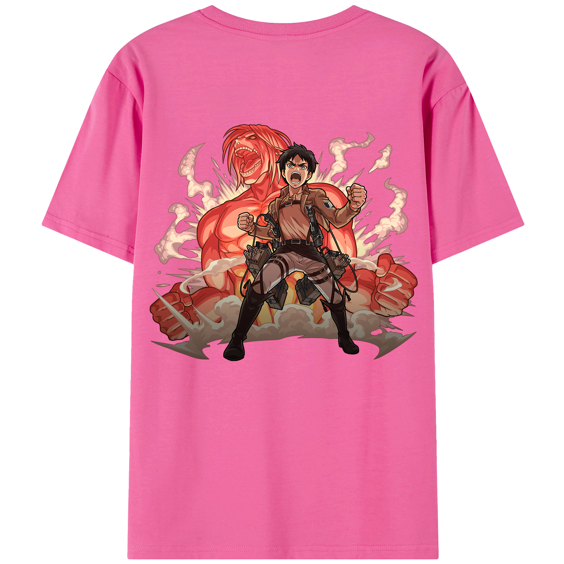 （画像用） 進撃の巨人 エレン･イェーガー Attack on Titan Eren Jäger レディース半袖Tシャツ(バックプリント)